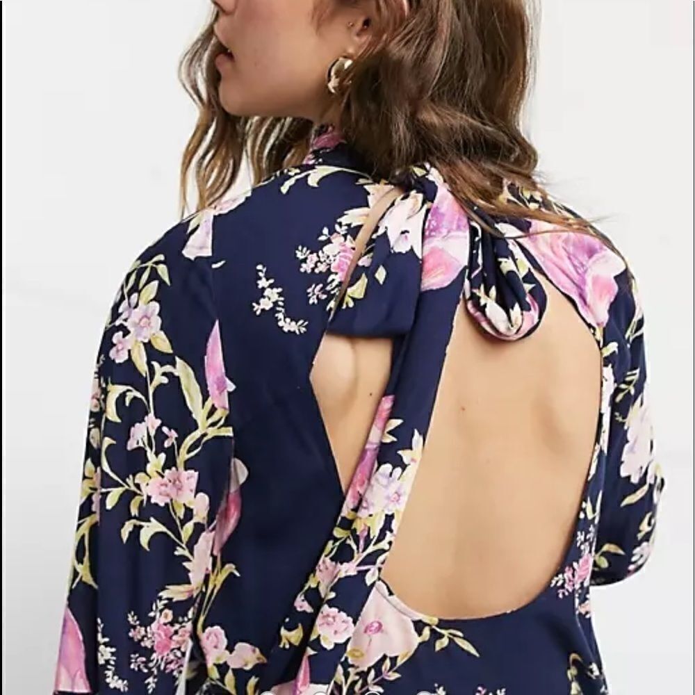 FREE PEOPLE Tate Flared Sleeves Floral Tunic Top - Picture 3 of 13